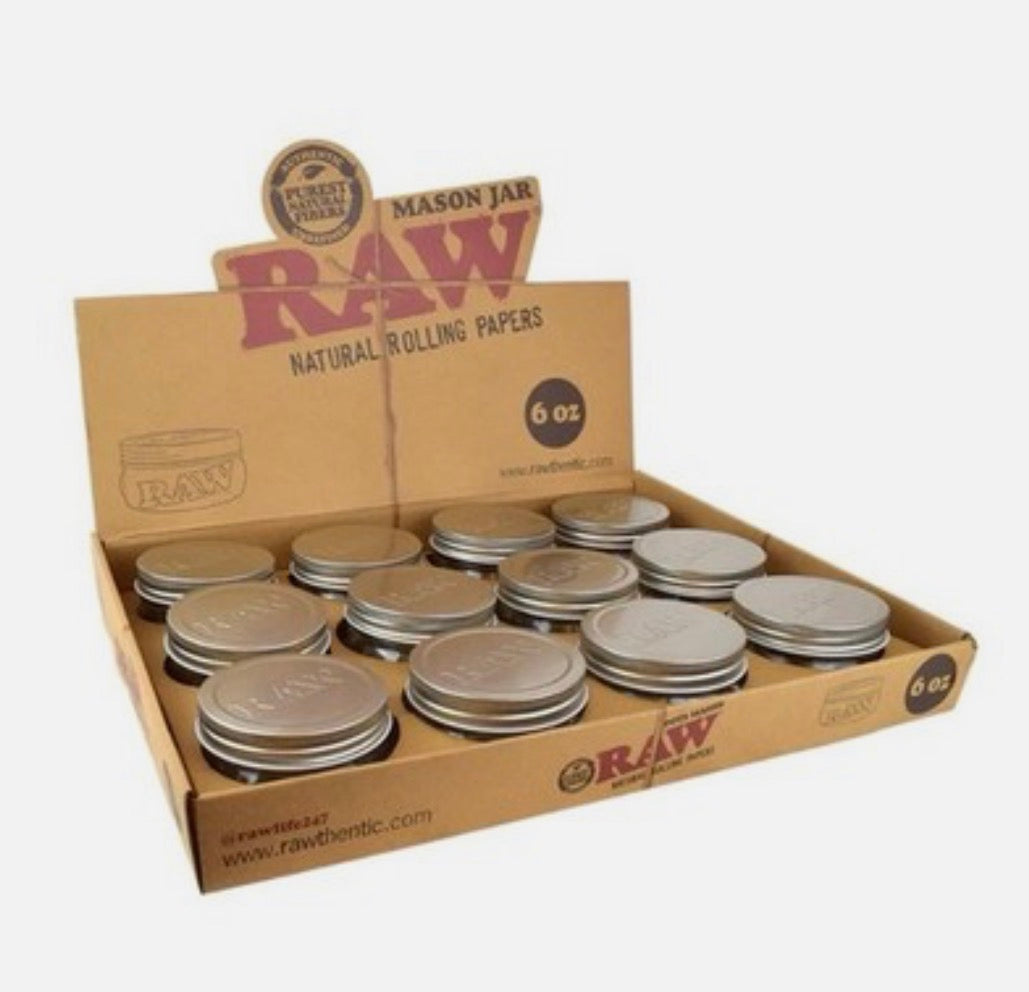 Raw Glass Mason Jar 6oz
